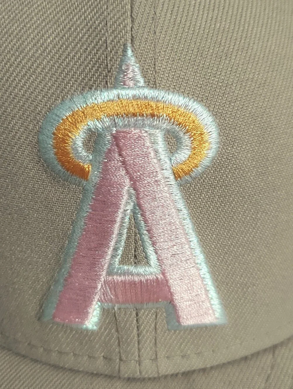 California Angels All Star Game 1989 Sandstorm Fitted Beige Baseball Hat 7 3/8